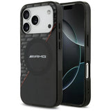AMG Double Layer Transparent Rhombs Case with MagSafe for iPhone 17 Pro 6.3" Black Red - AMHMP17L24HRDKR