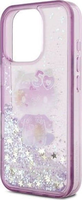 Hello Kitty Liquid Glitter 50th Anniversary Party Case for iPhone 16 Pro 6.3" Purple - HKHCP16LL50PPU