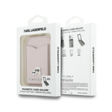 Karl Lagerfeld Karl & Choupette Magnetic Card Holder with Stand and Mirror Pink - KLWMSMPGKCHPP