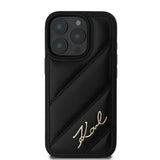 Karl Lagerfeld Quilted Signature Case for iPhone 16 Pro Max 6.9" Black - KLHCP16XPQDSMGK