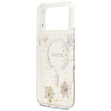 Guess Resin Flowers Glitter Hardcase with MagSafe for iPhone 17/18 Pro Max 6.9" Pink - GUHMP18XRBFGFGMP