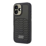 Audi Synthetic Leather Hardcase with MagSafe for iPhone 16 6.1" Black - AU-TPUPCMIP16-GT/D3-BK