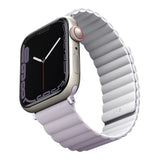 Uniq Revix Strap for Apple Watch 7/8/9/10/SE/SE2/Ultra 42/44/45/49mm White and Lilac - UNIQ-45MM-REVLILWHT