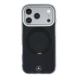 Mercedes Iconic Logo Case with 360 MagSafe Ring Stand for iPhone 17/18 Pro 6.3" Black - MEHMP18L25HRSILK