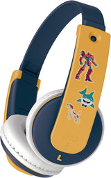 JVC Tinyphones Stereo Kids Wireless Bluetooth Headphones Black/Yellow - HA-KD10W-Y-E
