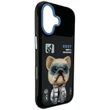 Nimmy Cool & Cute 2.0 Little Rich Tycoon Dog Case with MagSafe for iPhone 17 6.3" Black Blue - N-KMLL-IP17-01