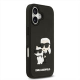 Karl Lagerfeld 3D Rubber Karl and Choupette Case for iPhone 17 6.3" Black - KLHCP17S3DRKCNK