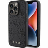 Guess Stamped Leather 4G Case for iphone 15 Pro Max 6.7" Black - GUHCP15XP4EPMK