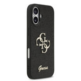 Guess PU Fixed Glitter Big 4G Metal Logo Case for iPhone 17 6.3" Black - GUHCP17SHG4SGK