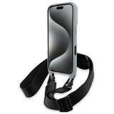 BMW M Series Carbon Stripe & Strap Case for iPhone 16 6.1" Grey - BMHCP16S23PSCCG