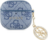 Guess 4G Script PC/PU Charm Case For AirPods 4 Blue - GUA4P4E4CDB