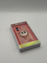 Nimmy Big Eye Cute Pet Ragdoll Cat Face Case with Detachable MagSafe Grip for iPhone 17 6.3" Pink - N-XDY-CXZJZH-IP17-07-D