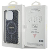 Guess IML GCube with MagSafe Hard Case for iphone 15 Pro Max 6.7" Black - GUHMP15XHGCUSTGK