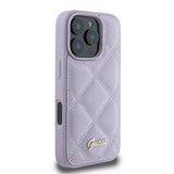 Guess Quilted Metal Logo Case for iPhone 16 Pro Max 6.9" Light Purple - GUHCP16XPSQSQSU