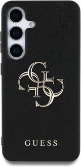 Guess Grained Big 4G Logo Small Classic Logo Case for Samsung Galaxy S25 6.2" Black - GUHCS25SPGT4MBK