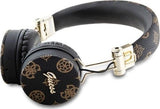 Guess 4G Peony Script Round Shape ENC Bluetooth On Ear Headphones Black - GUBH70EPOSMK