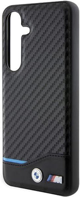 BMW Genuine Leather Carbon Case for Samsung Galaxy S24 6.2" Black - BMHCS24S22NBCK