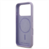 Karl Lagerfeld Liquid Silicone Karl and Choupette with MagSafe Case for iPhone 17 Pro 6.3" Purple - KLHMP17LSCMKCRHU