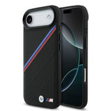BMW M Tricolor Metal Logo Case with MagSafe for iPhone 17 Air 6.5" Black - BMHMP17M25PCSPEK