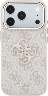 Guess 4G & Big Resin Logo Case for iPhone 17/18 Pro 6.3" Pink - GUHCP18L6P4SRMLP