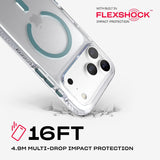Tech21 Evo Crystal Case with MagSafe for iPhone 17/18 Pro Max 6.9" Clear Emerald Dust - T21-11704