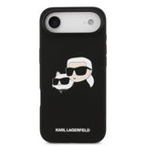 Karl Lagerfeld Liquid Silicone Double Head Case with MagSafe for iPhone 17 Air 6.5" Black - KLHMP17MSKCHPPLK
