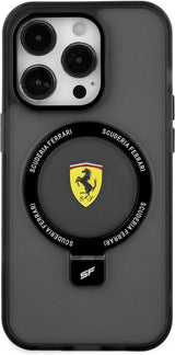 Ferrari Hardcase for iphone 15 Pro Max 6.7" with MagSafe & Ring Stand Black - FEHMP15LUSCAK