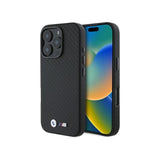 BMW Carbon Wrapped Metal Case for iPhone 16 Pro 6.3" Black - BMHCP16L23PUFWC