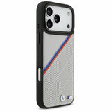 BMW M Tricolor Metal Logo Case with MagSafe for iPhone 17 Pro Max 6.9" Grey - BMHMP17X25PCSPEG