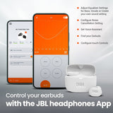 JBL Harman Tune 130NC TWS Wireless In Ear Headphones White - JBLT130NCTWSWHT