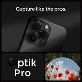 Spigen Optik Pro Glastr EZ Fit Camera Protector 2 Pack for iPhone 16 Pro 6.3" and Pro Max 6.9" Black - AGL05217