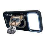 Nimmy Cool & Cute 2.0 Little Rich Tycoon Dog Case with MagSafe Stand for iPhone 17 Pro Max 6.9" Black Blue - N-YJKM-CXZJZH-IP17-PRO-MAX-07