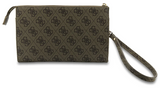 Guess PU Big 4G Logo Universal Phone Pouch with Strap Brown - GUWPO5P4GP4GLW
