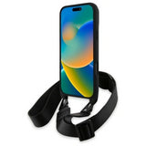 BMW M Series Carbon Stripe & Strap Case for iPhone 16 Pro Max 6.9" Black - BMHCP16X23PSCCK