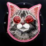 Nimmy Glasses Cool Cat Face Case with Detachable MagSafe Grip Stand for iPhone 17 Pro Max 6.9" Black Pink - N-YJKM-CXZJ-IP17-PRO-MAX-018