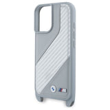 BMW M Series Carbon Stripe & Strap Case for iPhone 16 6.1" Grey - BMHCP16S23PSCCG