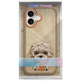 Nimmy Big Eye Cute Pet Poodle Dog Case with MagSafe for iPhone 17 6.3" Brown Orange - N-XDY-IP17-04