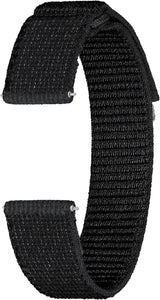 Samsung Galaxy Watch 4/5/6 One Click Fabric Band 20mm S/M Black - ET-SVR93SBEGEU