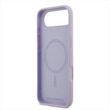 Karl Lagerfeld Liquid Silicone Karl and Choupette Case with MagSafe for iPhone 17 Air 6.5" Purple - KLHMP17MSCMKCRHU