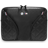 BMW M Series Carbon Pockets 16" Protective Laptop Sleeve with Metal Logo Black - BMCS15PCASEPOK