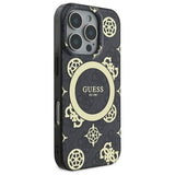 Guess IML Peony On 4G Background Case with MagSafe for iPhone 16 Pro Max 6.9" Black - GUHMP16XH4PYEEK