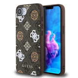 Guess PU 4G Peony Case with MagSafe for iPhone 16e Brown - GUHMPSE4P4PWPW
