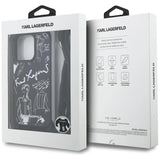 Karl Lagerfeld Crossbody Grained Pattern & Logo Case for iPhone 16 Pro Max 6.9" Black - KLHCP16XPGGRMPCK