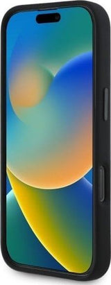 BMW M Series Silicone Hexagon Blue Line Case with MagSafe for iPhone 16 Pro 6.3" Black - BMHMP16L23SHEB