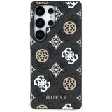 Guess 4G Printed Coloured Peony Pattern Case with MagSafe for Samsung Galaxy S25 Ultra 6.9" Brown - GUHMS25LP4PWPW