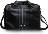 BMW Carbon & Blue Stripe Bag for 16" Laptop Black - BMCB15COMSCAKL