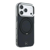 Mercedes Iconic Logo Case with 360 MagSafe Ring Stand for iPhone 17/18 Pro Max 6.9" Black - MEHMP18X25HRSILK
