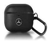 Mercedes Benz Metal Logo Leather Case for Airpods Pro 2 Black - MEAP2NCSLBK