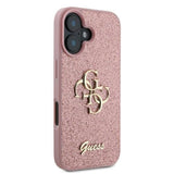Guess IML Glitter Circle Case with MagSafe for iPhone 16 6.1" Pink - GUHCP16SHG4SGP