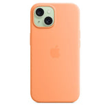 Apple Silicone Case with MagSafe for iPhone 15 6.1" Orange Sorbet A3123 - MT0H3ZM/A